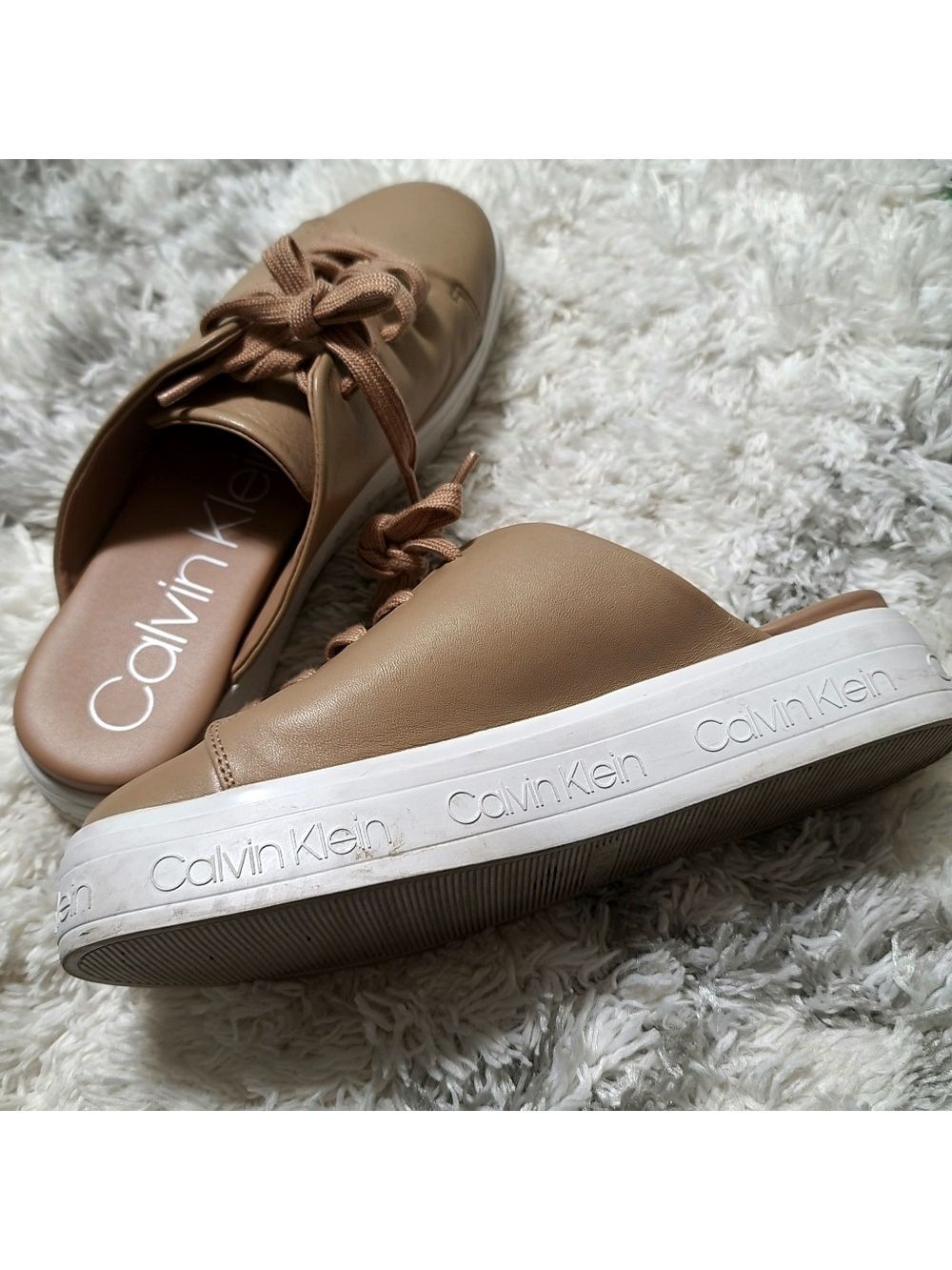 Calvin Klein Jackay Platform Shoes in Nude Size 7.5 - Picture 6 of 8